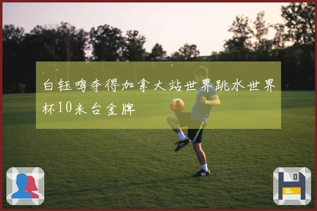 白钰鸣夺得加拿大站世界跳水世界杯10米台金牌